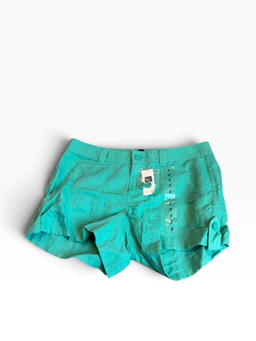 GAP green linen blend shorts nwt